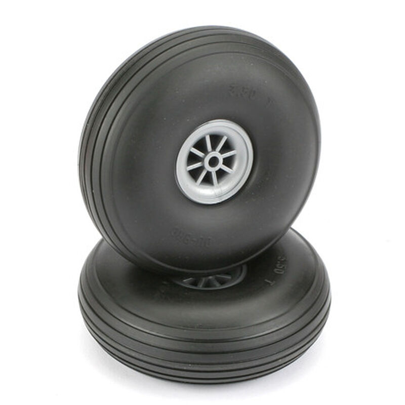 Treaded Wheels, 3-1/2" (2)