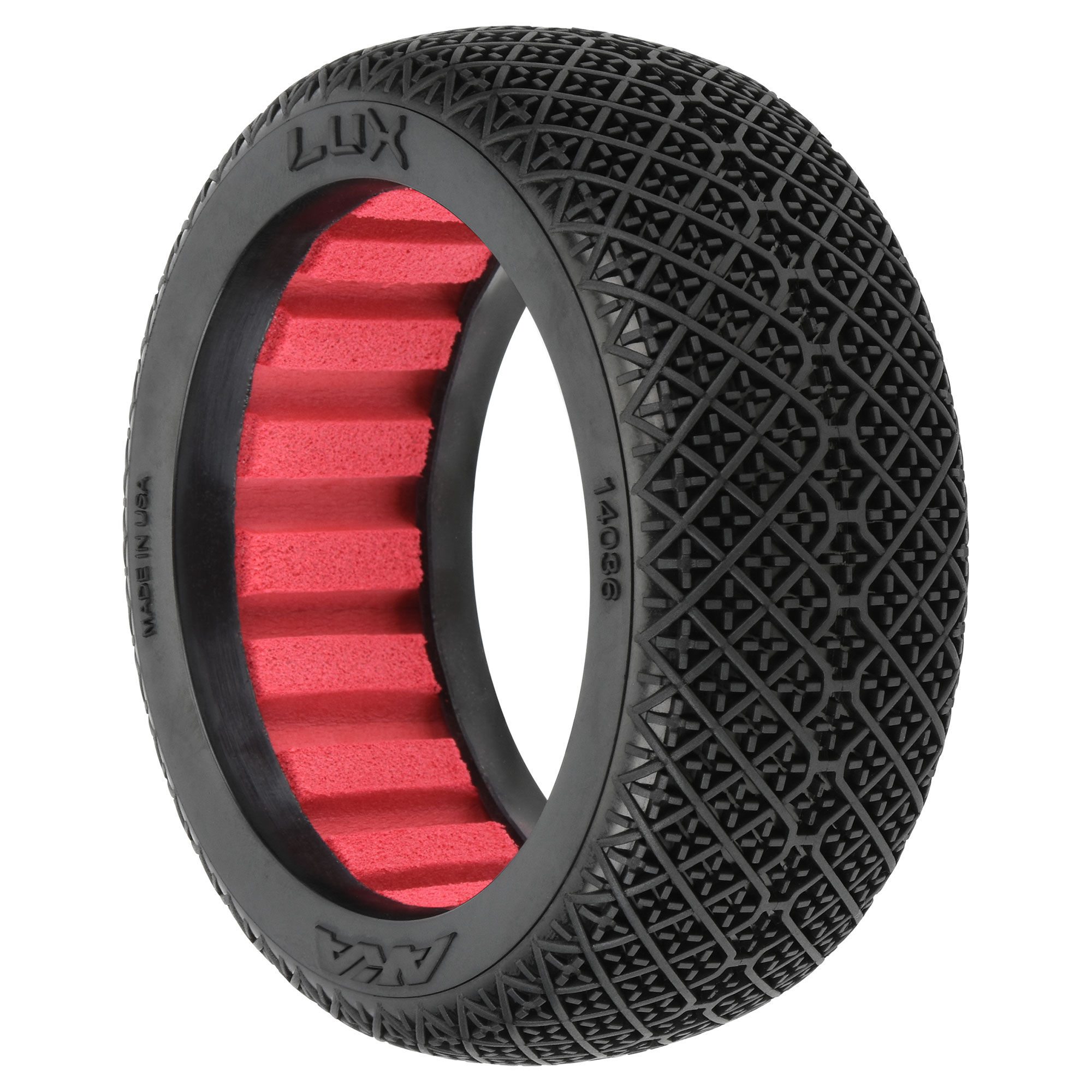 AKA PRODUCTS, INC. 1/8 Lux Clay Front/Rear Off-Road Buggy Tires (2