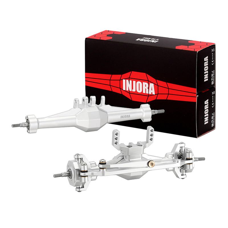 INJORA Aluminum +4mm Diamond Axles, Black, 1/18 Traxxas TRX-4M