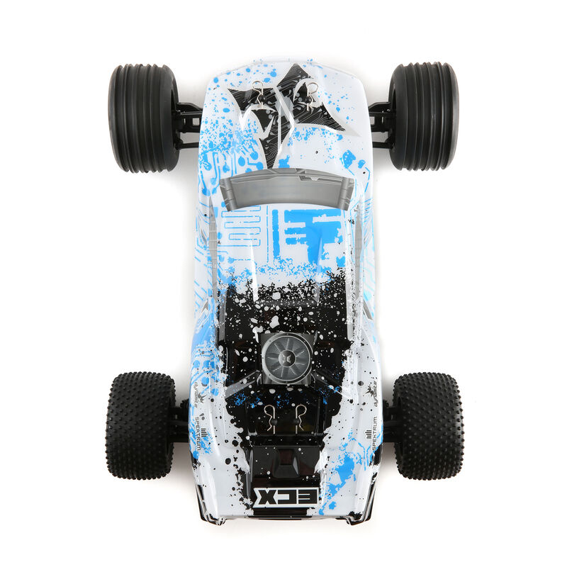 1/10 Circuit 2WD Stadium Truck Brushed with LiPo RTR, White/Blue, INT