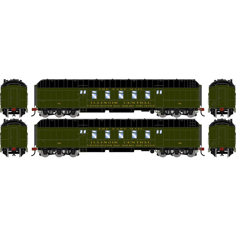 HO ATH 60' Pullman Common Standard Postal Car, IC #81/82 (2)