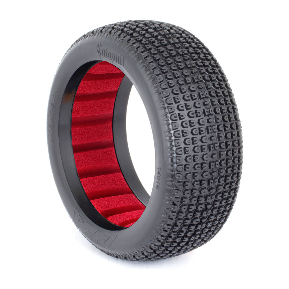 AKA PRODUCTS, INC. 1/8 Catapult Soft Tires, Red Inserts (2): Buggy