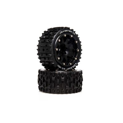Lockup ST Belted 2.8" 2WD Mounted Rear Tires, .5 Offset, Black (2) Lockup ST Belted 2.8" 2WD Mounted Rear Tires, .5 Offset, Black (2)