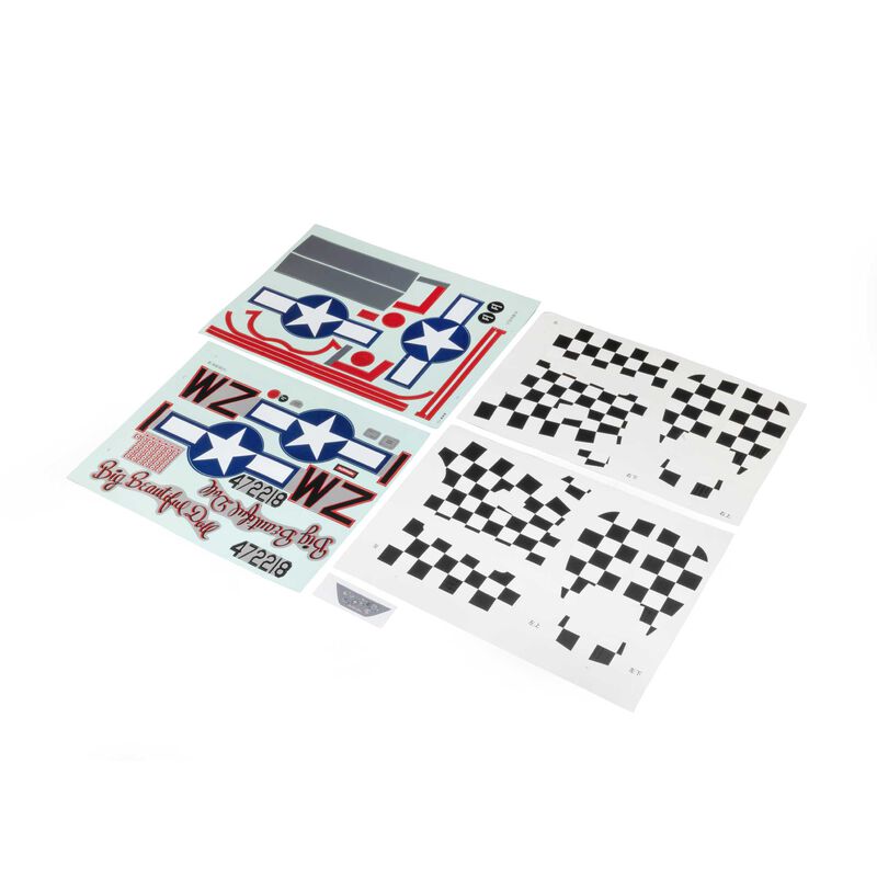 E-flite Decal Set: P-51D Mustang Big Beautiful Doll 1.5m