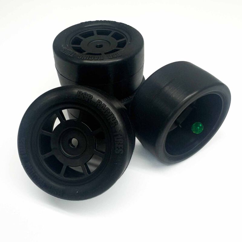 1/12 Pre-Mounted Race Radials, Green "28" Carpet Compound (4)