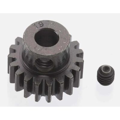 Extra Hard 19 Tooth Blackened Steel 32p Pinion, 5mm Extra Hard 19 Tooth Blackened Steel 32p Pinion, 5mm