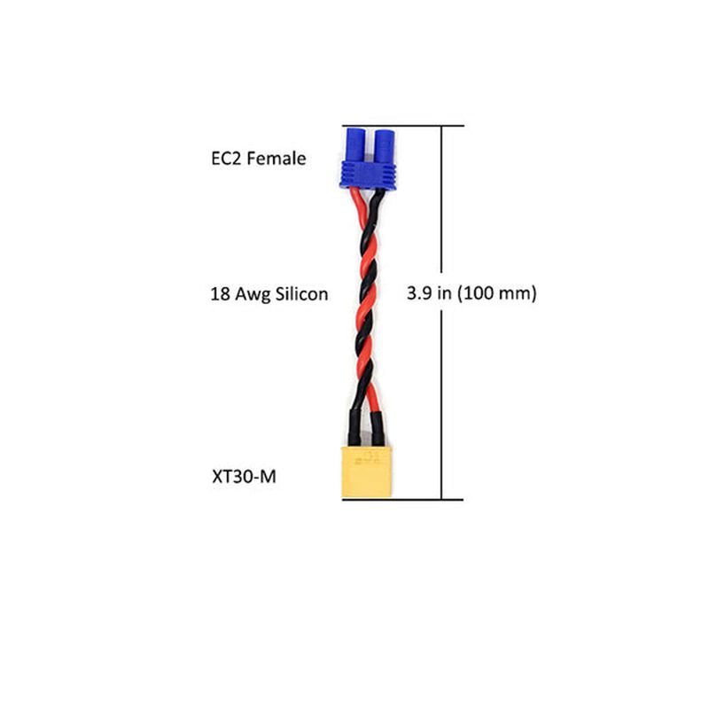 High Quality XT30 Male to EC2 Female Conversion Cable
