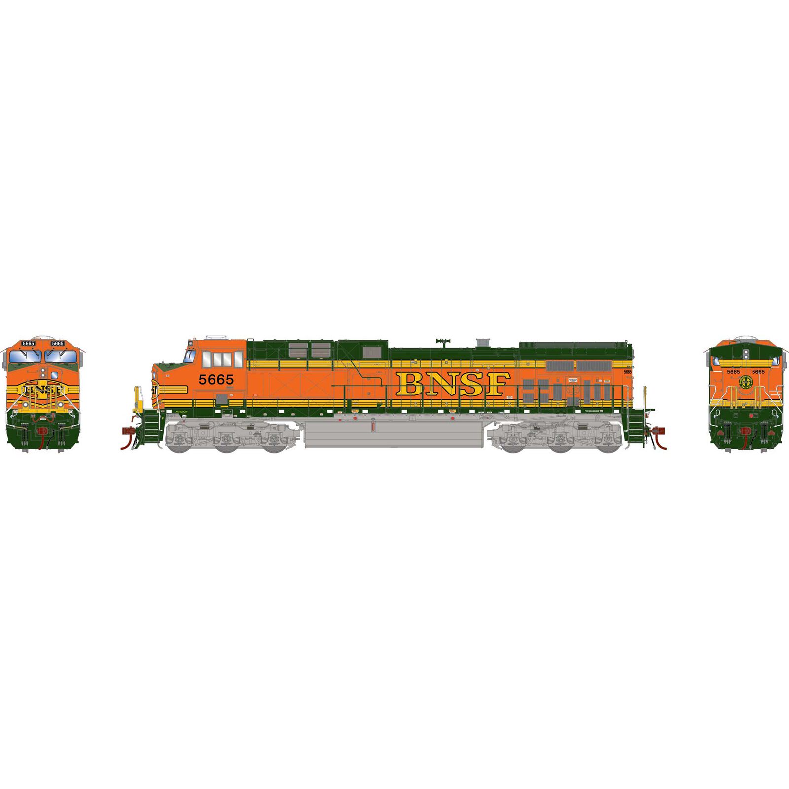 HO AC4400CW Locomotive, with DCC & Sound, BNSF #5665