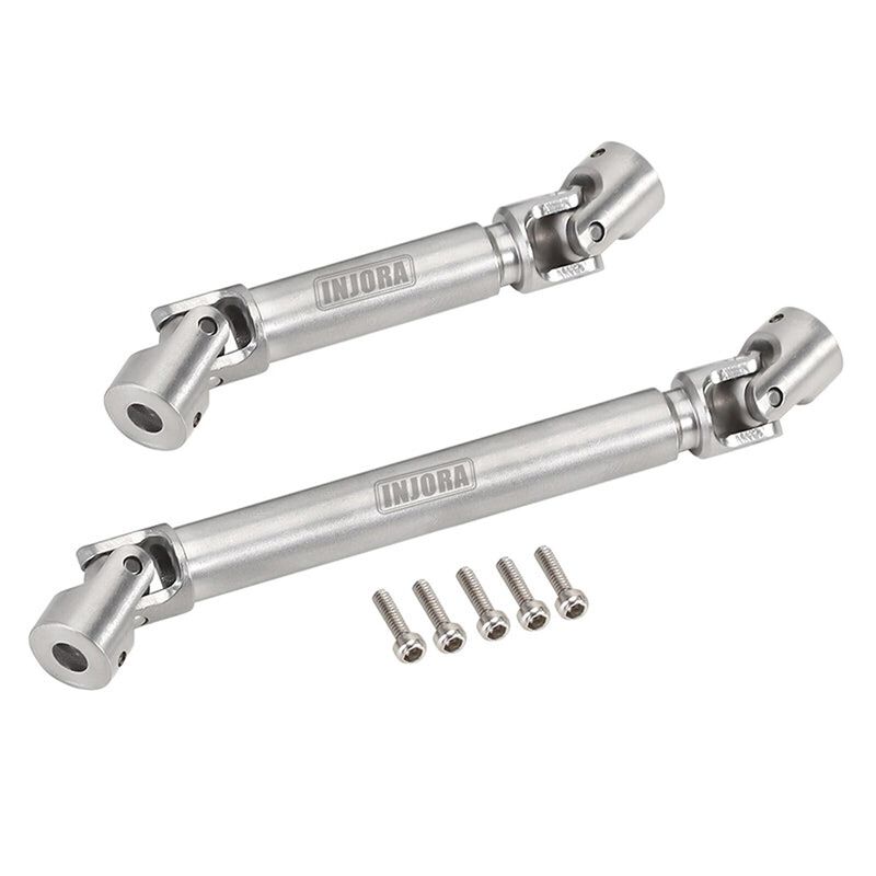 INJORA Steel Drive Shaft Set, Silver, 1/24 Axial SCX24 Gladiator