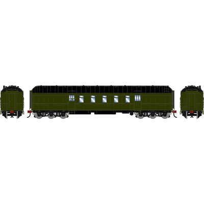 HO ATH 60' Pullman Common Standard Postal Car, Green Unlettered HO ATH 60' Pullman Common Standard Postal Car, Green Unlettered