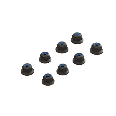Flanged Lock Nut M3 Black (4) Flanged Lock Nut M3 Black (4)
