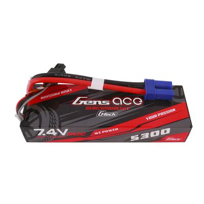 7.4V 5300mAh 2S 60C G-Tech Hardcase LiPo Battery: EC5 7.4V 5300mAh 2S 60C G-Tech Hardcase LiPo Battery: EC5