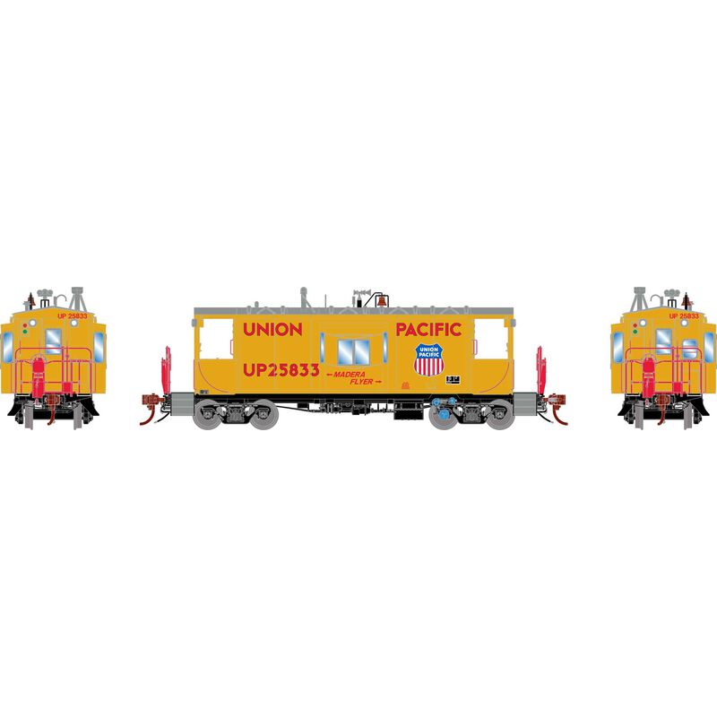 HO ICC CA-11a Caboose with Lights & Sound, UP 'Madera Flyer' #25833