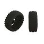 1/8 2HO Front/Rear 3.3 Pre-Mounted Tires, 17mm Hex, Black (2)