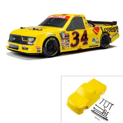 Limited Edition 1/12 Pre-Cut/Pre-Painted Layne Riggs #34 Love Yellow Body: Losi NASCAR Limited Edition 1/12 Pre-Cut/Pre-Painted Layne Riggs #34 Love Yellow Body: Losi NASCAR
