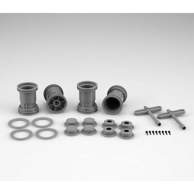 1/24 Tribute Monster Truck Wheel with Accessories, Gray (4): SCX24, 1/24 Truck 1/24 Tribute Monster Truck Wheel with Accessories, Gray (4): SCX24, 1/24 Truck