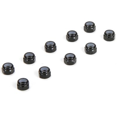 M3 Aluminum Lock Nuts, Black (10) M3 Aluminum Lock Nuts, Black (10)