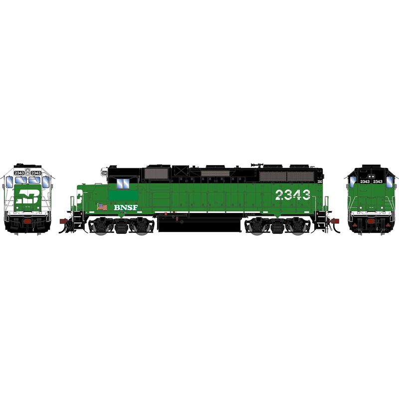 HO GEN GP38-2 Locomotive w/DCC & Sound, BNSF 'Ex-BN Patched' #2343
