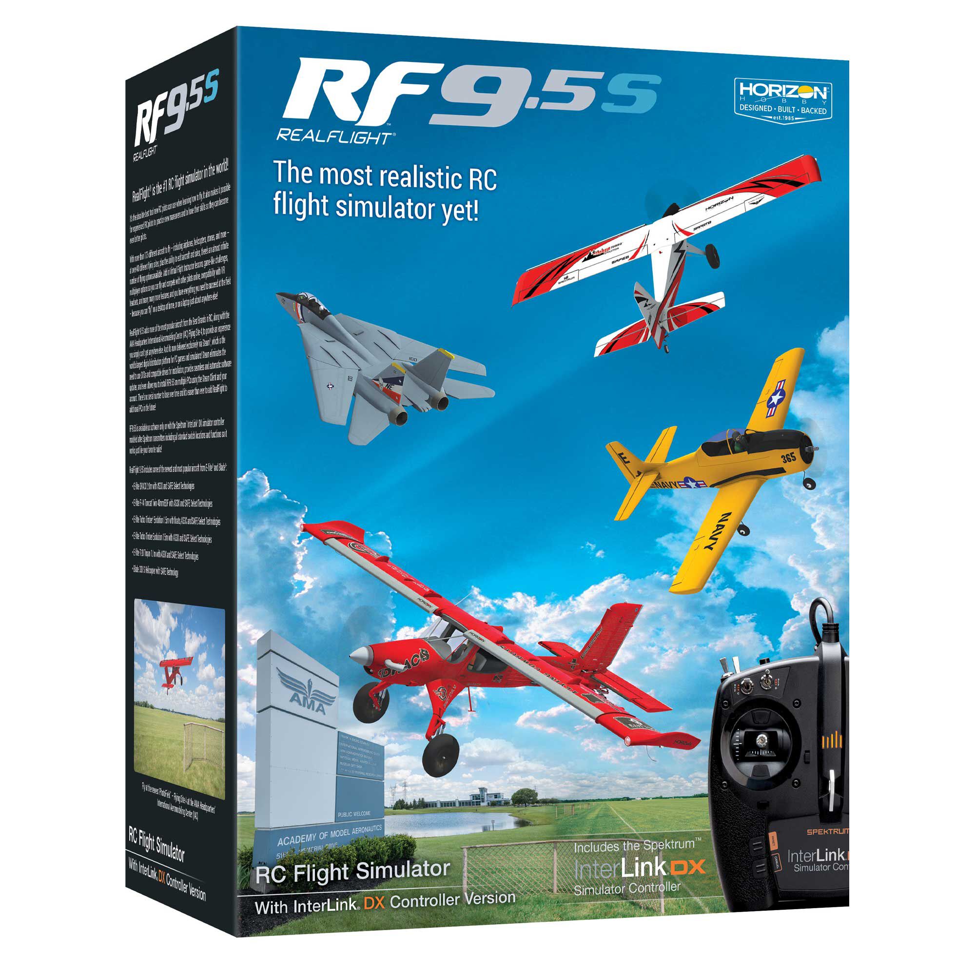 Horizon Hobby RealFlight 9.5 RF9.5 RC Airplane Flight Simulator w/DX Interlink 