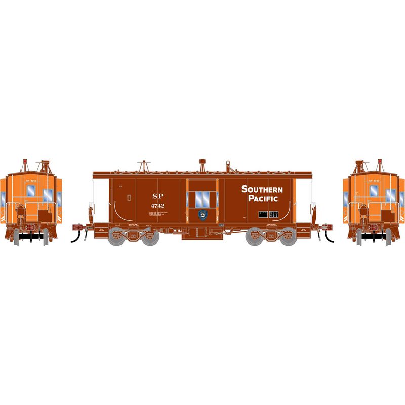 HO GEN ICC Bay Window Caboose w/Lights, SP Police #4742