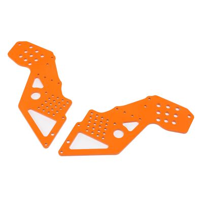Front Chassis Plate, Orange (2): LMT Mega BH Front Chassis Plate, Orange (2): LMT Mega BH