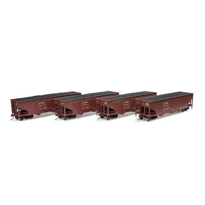 HO 40' Offset Coal Hopper with Load, ATSF #1 (4) HO 40' Offset Coal Hopper with Load, ATSF #1 (4)