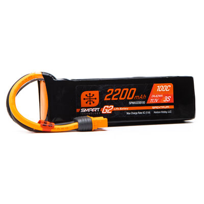 11.1V 2200mAh 3S 100C Smart G2 LiPo Battery: IC3 11.1V 2200mAh 3S 100C Smart G2 LiPo Battery: IC3