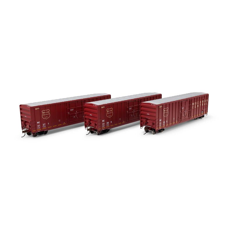 Athearn HO ATH 50' FMC 5327 12' Plug Door Box Car, WC #21163/21209/21271 (3)