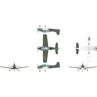 HO ATH T-28B Trojan Airplane, Camouflage N28XT HO ATH T-28B Trojan Airplane, Camouflage N28XT