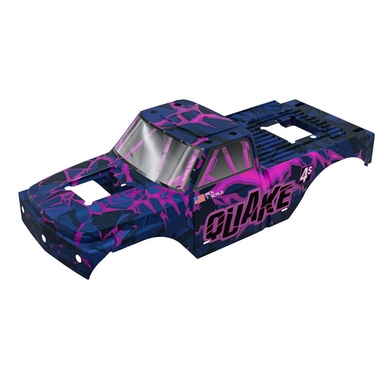 ARRMA QUAKE 4S Brushless Clipless Painted Decalled Trimmed Body, Blue/Purple