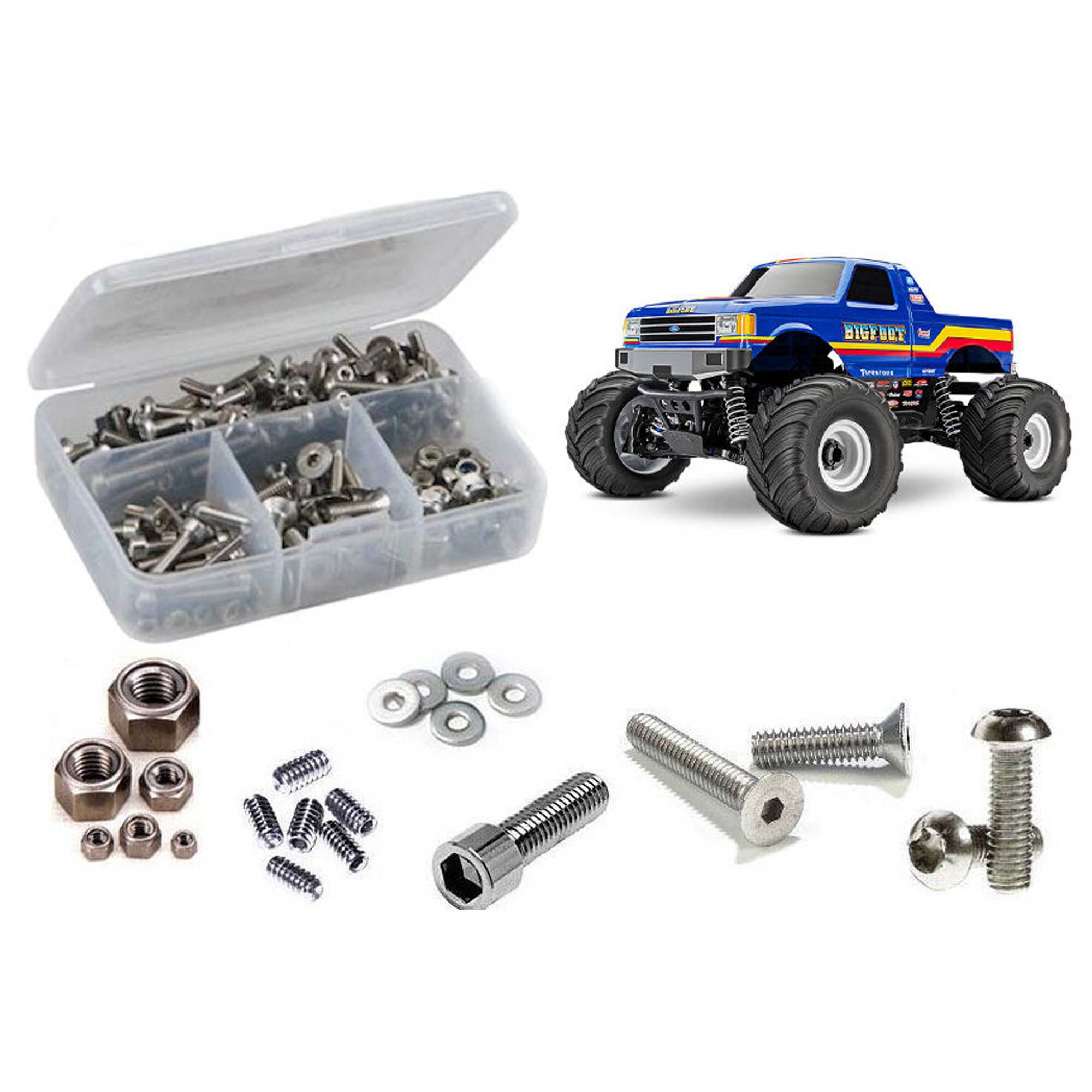 RC Screwz Traxxas Bigfoot 4x4 BL-2s 1/10th (#67134-4) Stainless