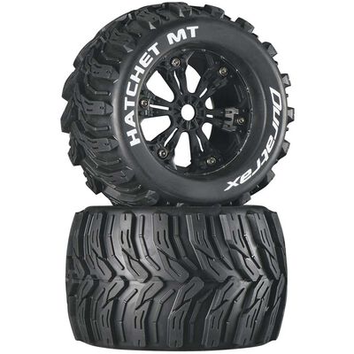 Hatchet MT 3.8" Mounted Tires, Black (2) Hatchet MT 3.8" Mounted Tires, Black (2)