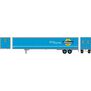 HO RTR 53' Wabash Plate Trailer, Athearn Blue