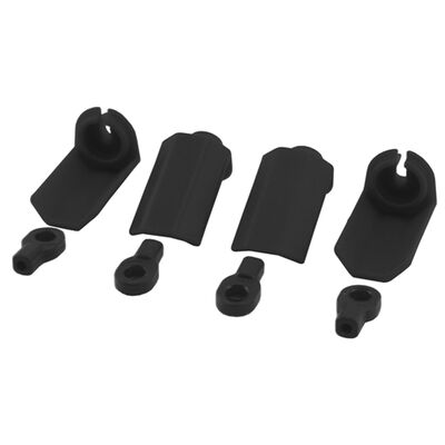 Shock Shaft Guards, Black (4): Traxxas 1/10 Shock Shaft Guards, Black (4): Traxxas 1/10