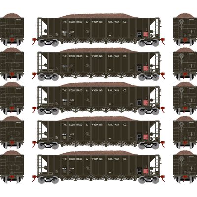 HO RTR 5-Bay Rapid Discharge Hopper HLMX #1 (5) HO RTR 5-Bay Rapid Discharge Hopper HLMX #1 (5)