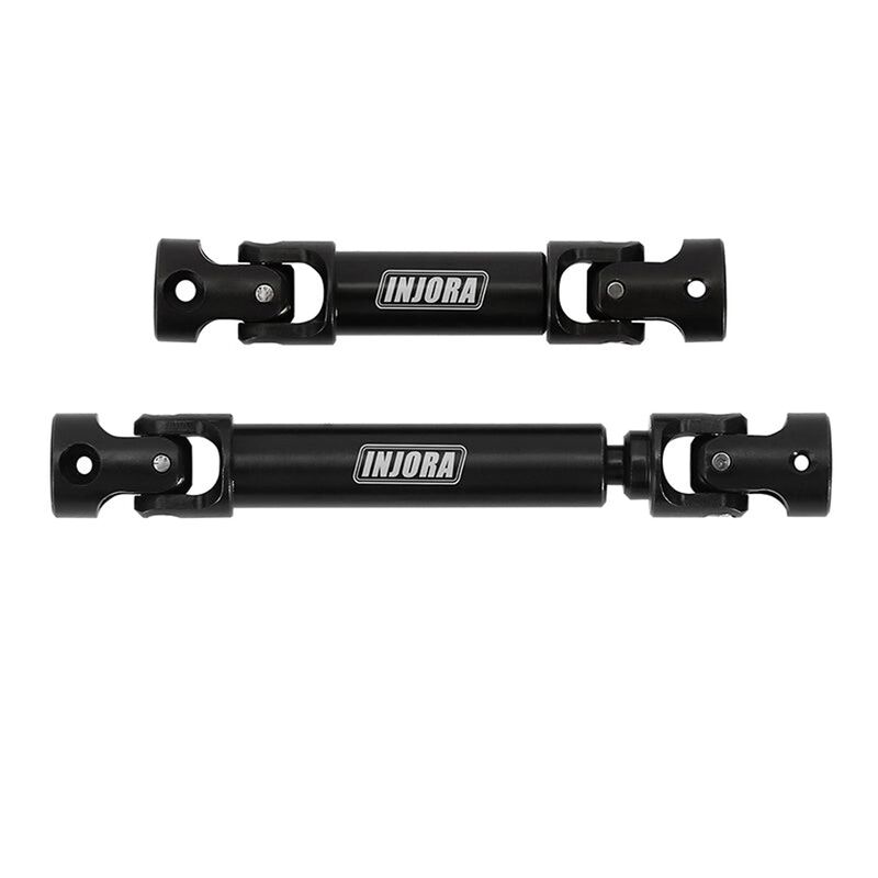 INJORA Stainless Steel Front & Rear Driveshaft Set, Black, 1/18 Traxxas TRX-4M Defender/ Bronco