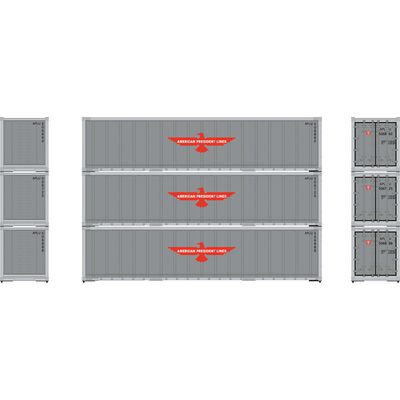 HO 40' Smooth Side Containers, APL #1 (3) HO 40' Smooth Side Containers, APL #1 (3)