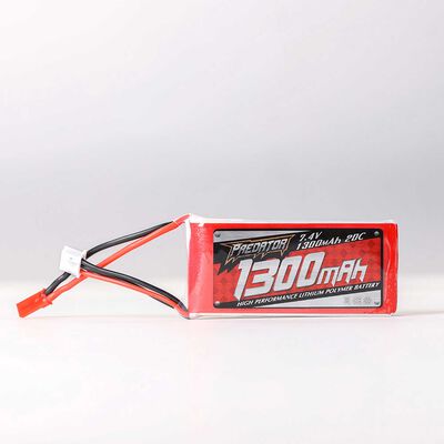 7.4V 1300mAh 2S 20C LiPo Battery: JST 7.4V 1300mAh 2S 20C LiPo Battery: JST