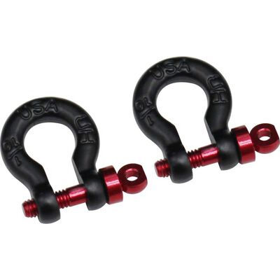 1/10 Scale Black Tow Shackle D-Rings: Redcat Gen8 1/10 Scale Black Tow Shackle D-Rings: Redcat Gen8