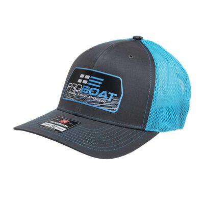 Pro Boat Snapback Hat, Charcoal/Neon Blue Pro Boat Snapback Hat, Charcoal/Neon Blue