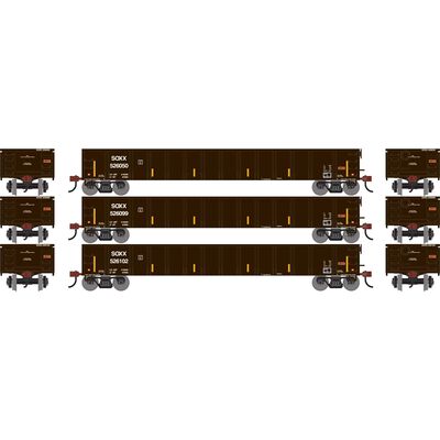 HO 52' Mill Gondola, SOXX #526050/526099/526102 (3) HO 52' Mill Gondola, SOXX #526050/526099/526102 (3)