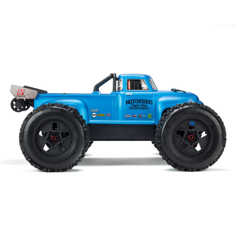 1/8 NOTORIOUS 6S BLX 4WD Classic Stunt Truck RTR, Blue