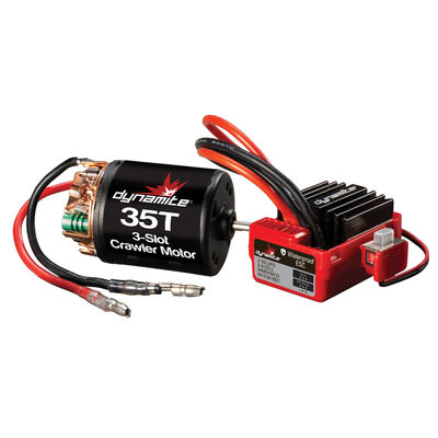 Brushed Crawler Motor/ESC Combo, 35T: 3.5mm Bullet, EC3 Brushed Crawler Motor/ESC Combo, 35T: 3.5mm Bullet, EC3