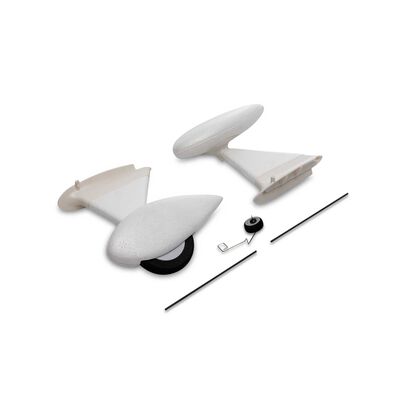 Landing Gear Set: UMX WACO, White Landing Gear Set: UMX WACO, White