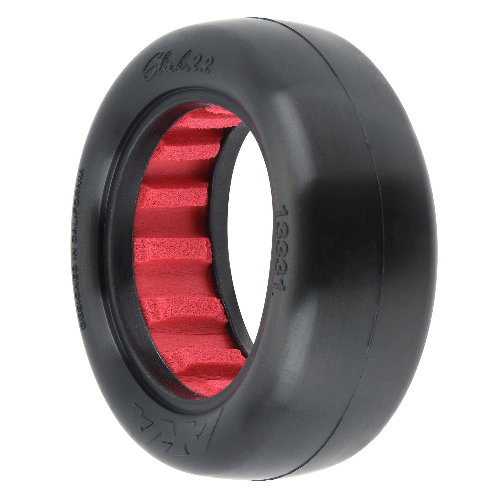 1/10 Slick Front 4WD 2.2 Tires, Ultra Soft with Red Insert (2): Buggy