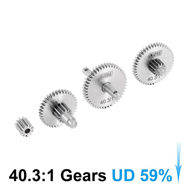 INJORA 40.3:1 Underdrive Stainless Steel Transmission Gear Set, 1/18 Traxxas TRX-4M
