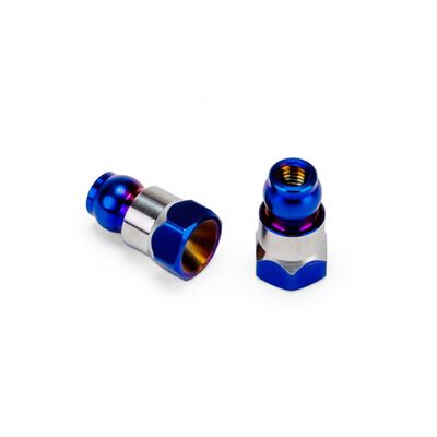 Fin titanium rear stand-off, (burnt blue) - 10mm Fin titanium rear stand-off, (burnt blue) - 10mm