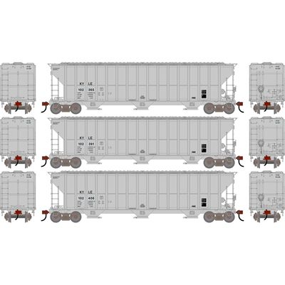 HO ATH FMC 4700 Covered Hopper, Primed For Grime KYLE #102365/102391/102406 (3) HO ATH FMC 4700 Covered Hopper, Primed For Grime KYLE #102365/102391/102406 (3)