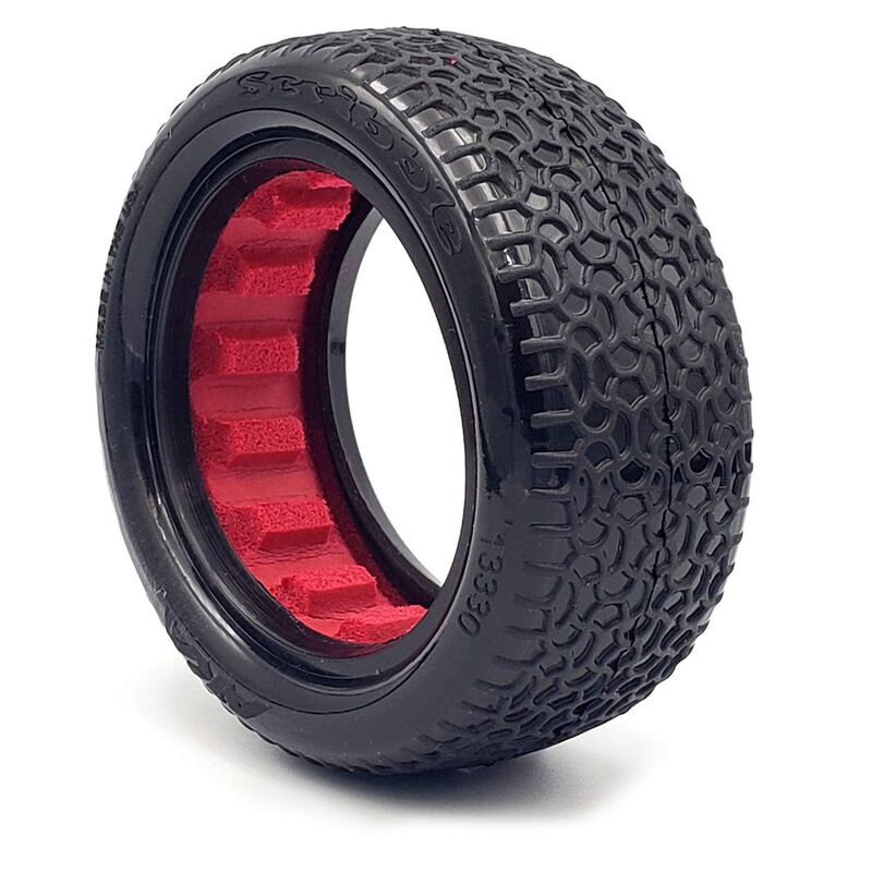 1/10  Scribble 2.2" 4WD Buggy Ultra Soft Front Tires, Red (2)