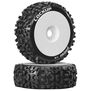 Lockup 1/8 C2 Mounted Buggy Tires, White (2)